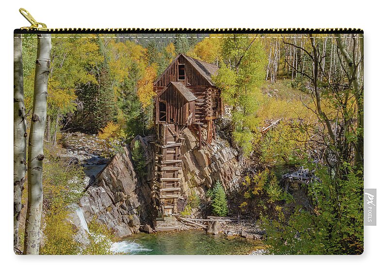 Crystal Mill Marble Colorado Zip Pouch featuring the photograph Old Colorado Mine by Norma Brandsberg