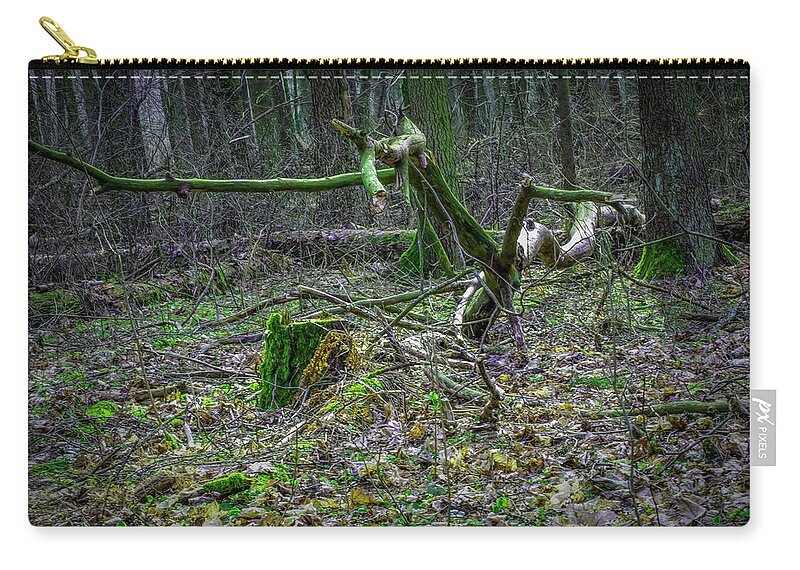 Old Forest Find Zip Pouch featuring the photograph Old Forest Find #i6 by Leif Sohlman