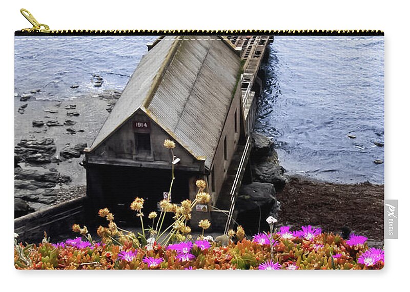 Lizard Point Zip Pouch featuring the photograph Old Lizard Lifeboat Station by Terri Waters