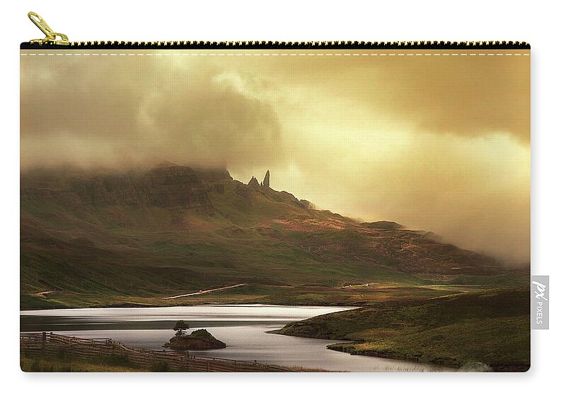Skye Zip Pouch featuring the photograph Old man of Storr by Cybele Moon