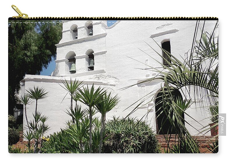 Old Zip Pouch featuring the photograph Old Mission San Diego by Gordon Beck