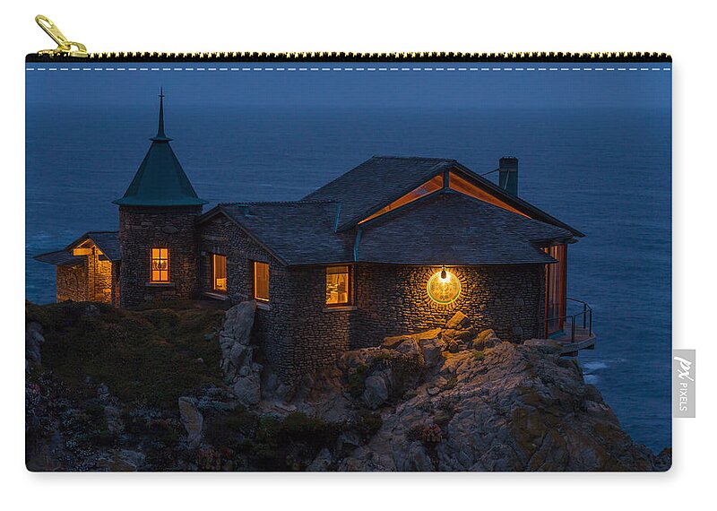 Carmel Zip Pouch featuring the photograph On The Edge of Darkness by Derek Dean