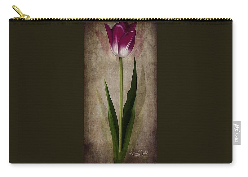 Tulips Zip Pouch featuring the photograph One Singular Sensation by Rene Crystal