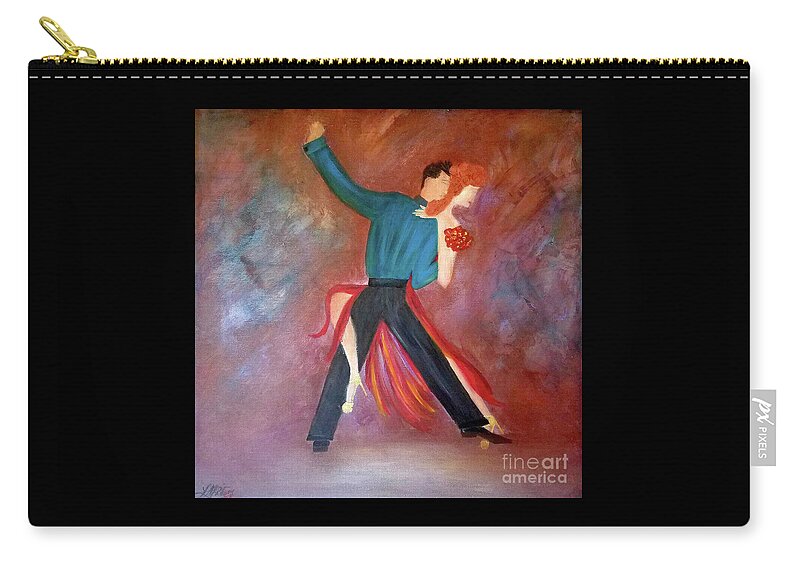 Tango Carry-all Pouch featuring the painting One Step Closer by Artist Linda Marie