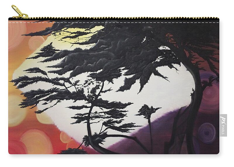 Abstract Zip Pouch featuring the painting Orb by Berlynn