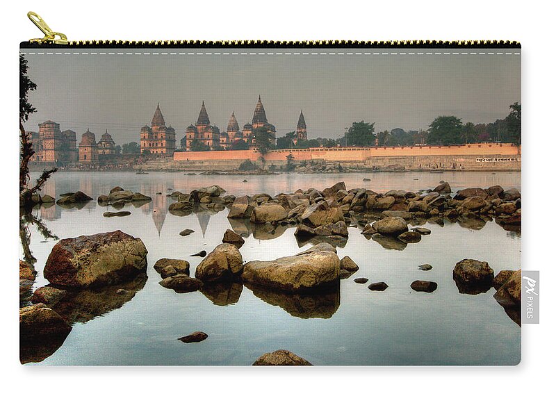 Tranquility Zip Pouch featuring the photograph Orchha Morning by Photo ©tan Yilmaz
