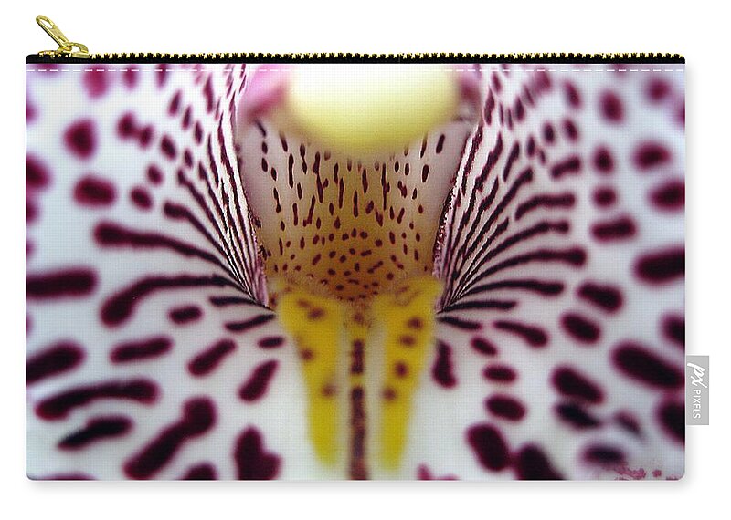 Purple Zip Pouch featuring the photograph Orchid Close-up Beauty & Desire by Tony Ibarra Photography