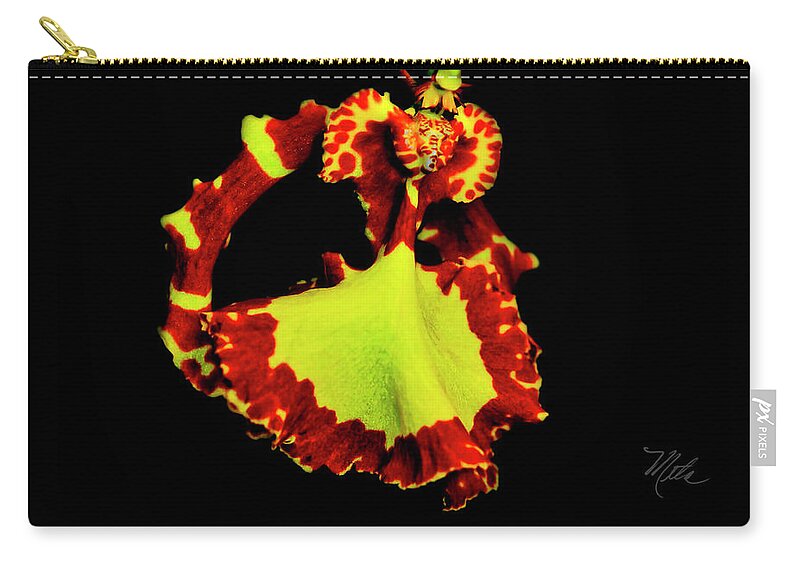 Orchid Zip Pouch featuring the photograph Orchid Study Nine by Meta Gatschenberger