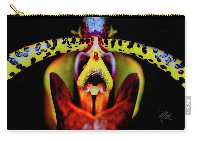 Orchid Zip Pouch featuring the photograph Orchid Study Six by Meta Gatschenberger