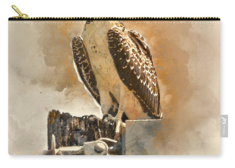 Osprey Zip Pouch featuring the photograph Osprey on Post by Matthew Nelson
