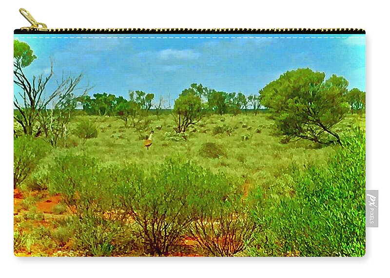 Sam Zip Pouch featuring the photograph Outback Hike by Debra Grace Addison