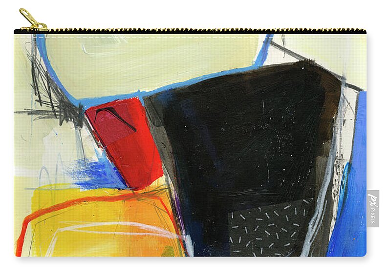 Abstract Art Zip Pouch featuring the painting Summers Edge #3 by Jane Davies