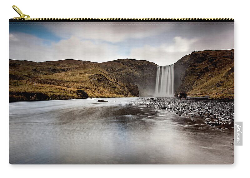 Iceland Zip Pouch featuring the photograph Overflow by Jorge Maia