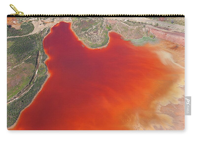 Melting Zip Pouch featuring the photograph Oxidized Iron Minerals In Water by Peter Adams