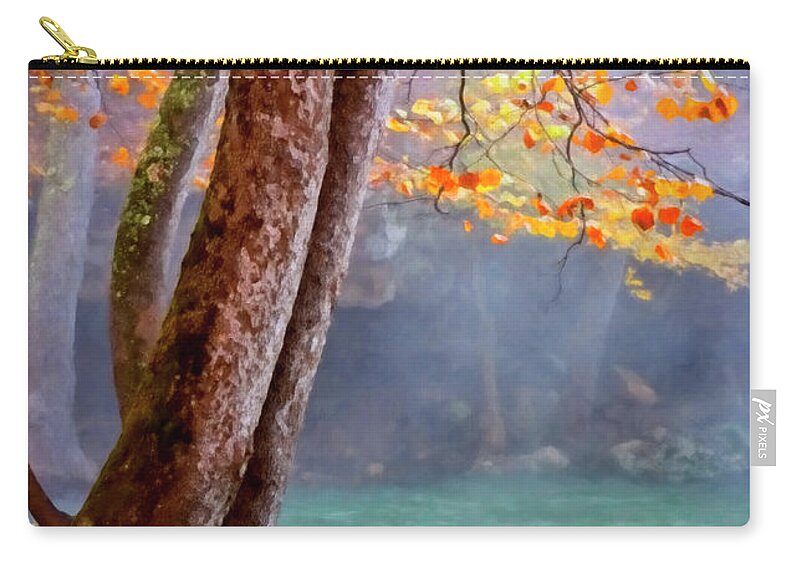 Ozark Zip Pouch featuring the photograph Arkansas Ozark Autumn by Harriet Feagin