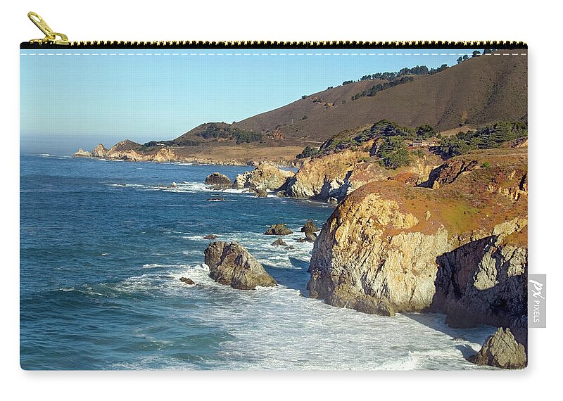 Scenics Zip Pouch featuring the photograph Pacific Coast Highway California by Ishootphotosllc
