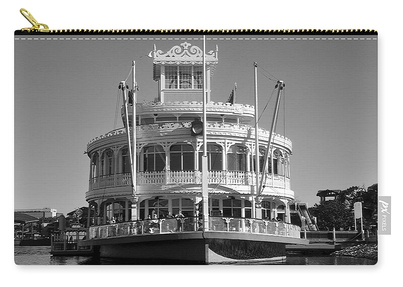 Paddle Wheeler Zip Pouch featuring the photograph Paddle Wheel on Lake Buena Vista Florida by David Lee Thompson