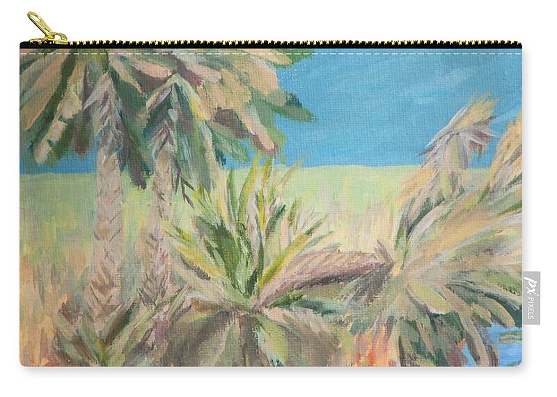 Landscape Carry-all Pouch featuring the painting Palmetto Edge by Deborah Smith