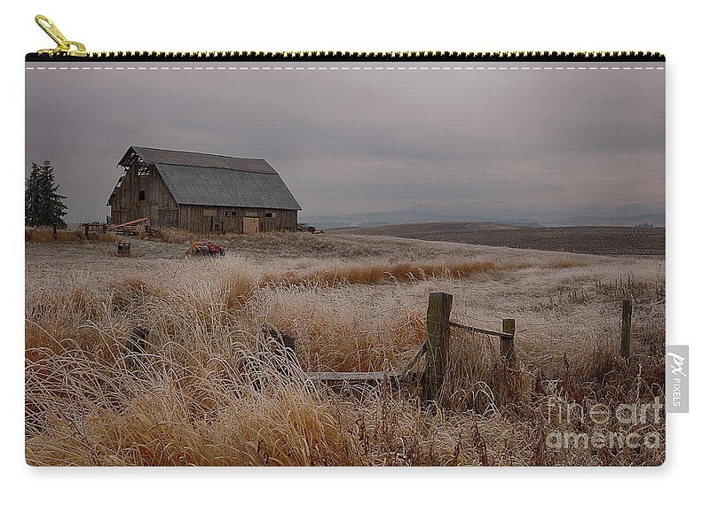 Idaho Zip Pouch featuring the photograph Palouse Frost by Idaho Scenic Images Linda Lantzy