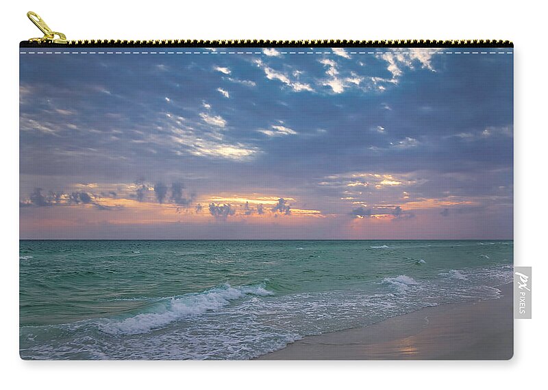 Sunset Zip Pouch featuring the photograph Panama City Beach Sunset by Lorraine Baum
