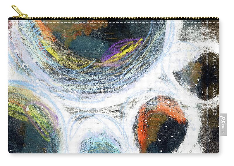 Contemporary Zip Pouch featuring the painting Pangeauno by Tonya Doughty