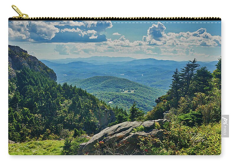 Blue Ridge Parkway Zip Pouch featuring the photograph Parkway Overlook by Meta Gatschenberger
