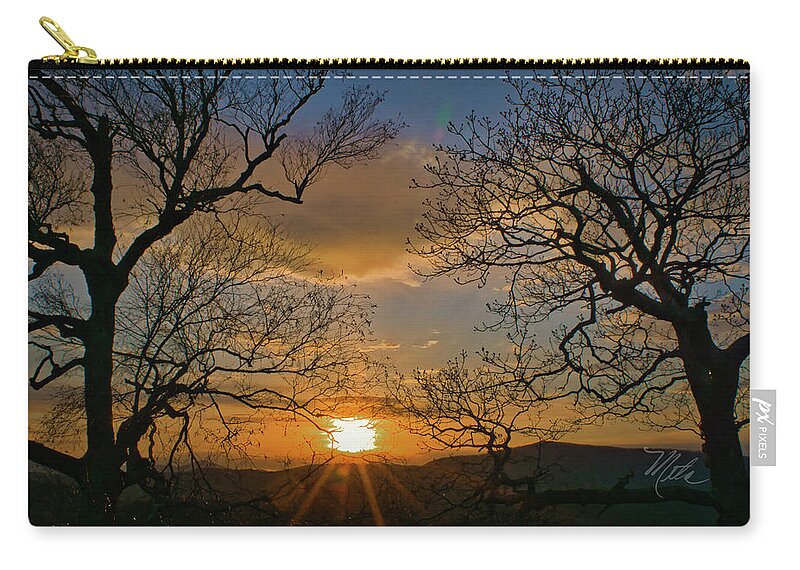 Blue Ridge Parkway Zip Pouch featuring the photograph Parkway Sunset by Meta Gatschenberger