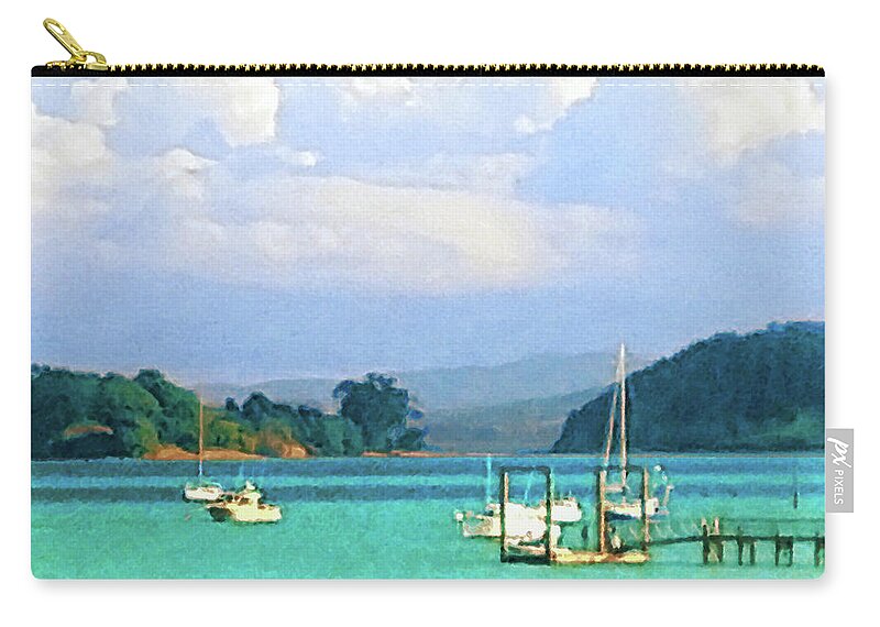 Parua Bay Zip Pouch featuring the photograph Parua Bay by Timothy Bulone