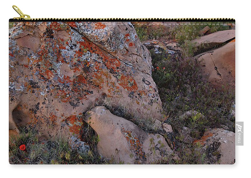 Book Cliffs Zip Pouch featuring the photograph Pastel Colors of Dusk in Book Cliffs by Ray Mathis