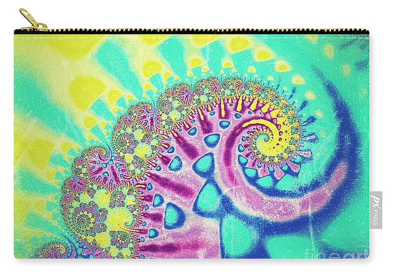 Frax Zip Pouch featuring the digital art Pastelicious by Jon Munson II