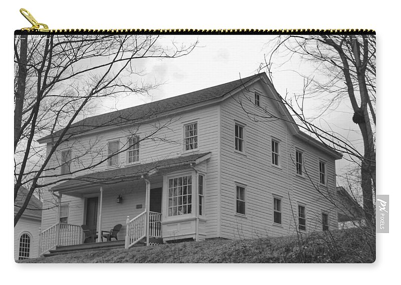 Waterloo Village Zip Pouch featuring the photograph Pastors House - Waterloo Village by Christopher Lotito