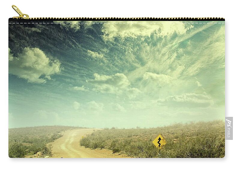 Empty Zip Pouch featuring the photograph Patagonian Routes by Roxirosita