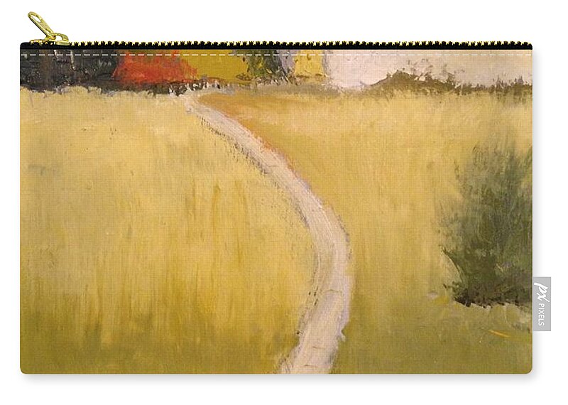 Road Zip Pouch featuring the painting Pathway by Marty Klar
