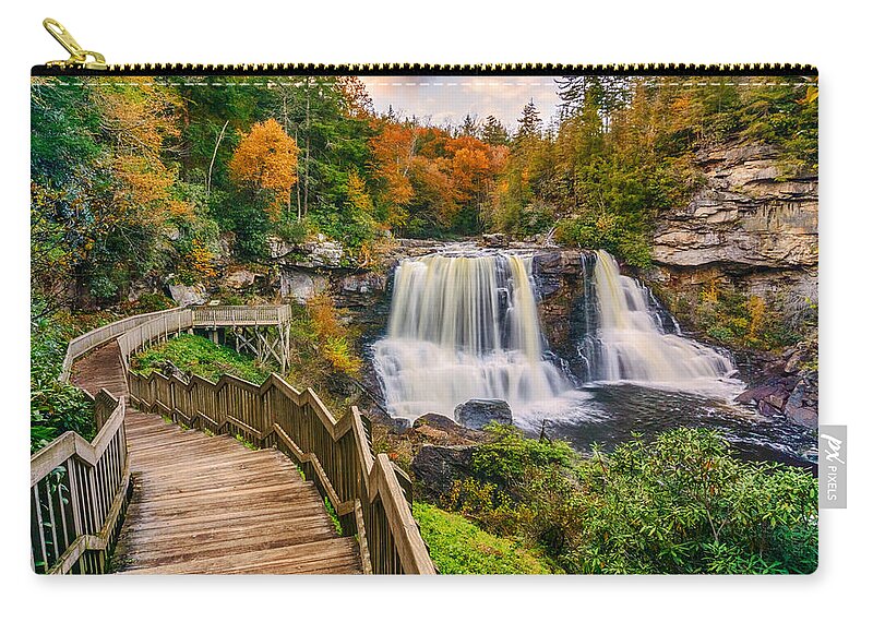 Wv Carry-all Pouch featuring the photograph Pathway to Blackwater Falls by Amanda Jones