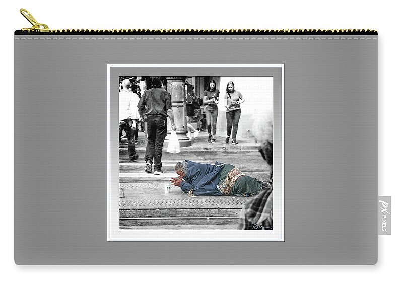 Beggar Zip Pouch featuring the photograph Patience by Peggy Dietz