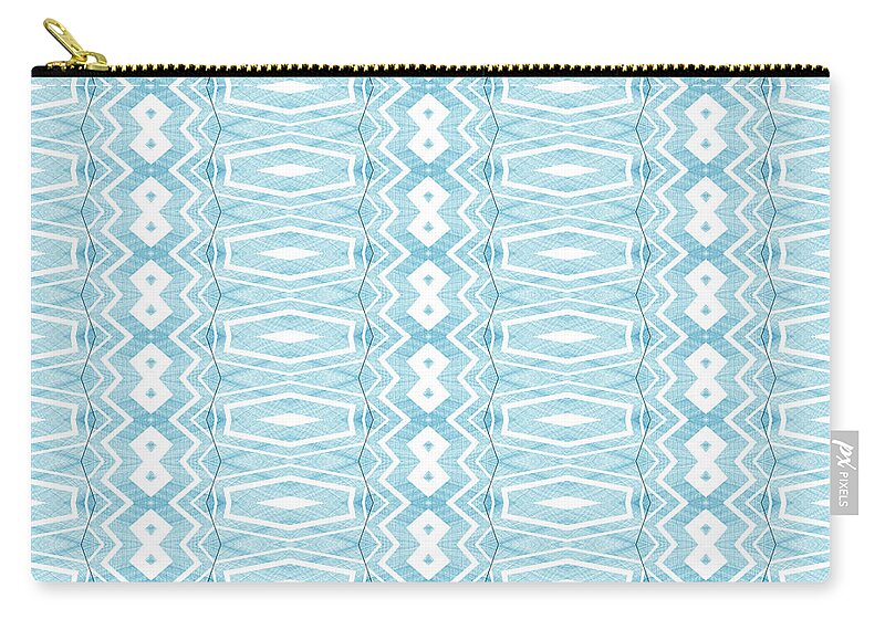 Symmetrical Carry-all Pouch featuring the digital art Pattern 3 by Angie Tirado