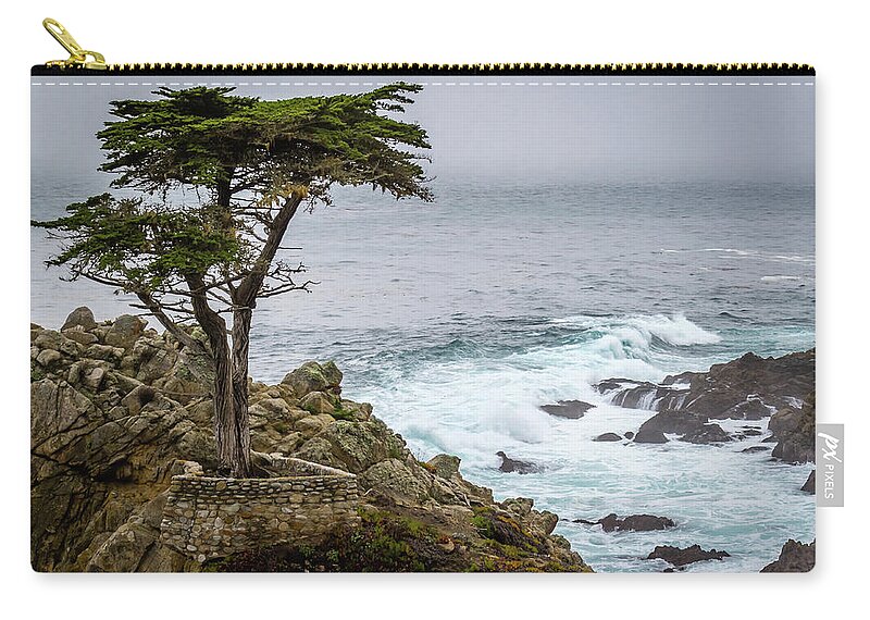 Art Zip Pouch featuring the photograph Pebble Beach by Gary Migues