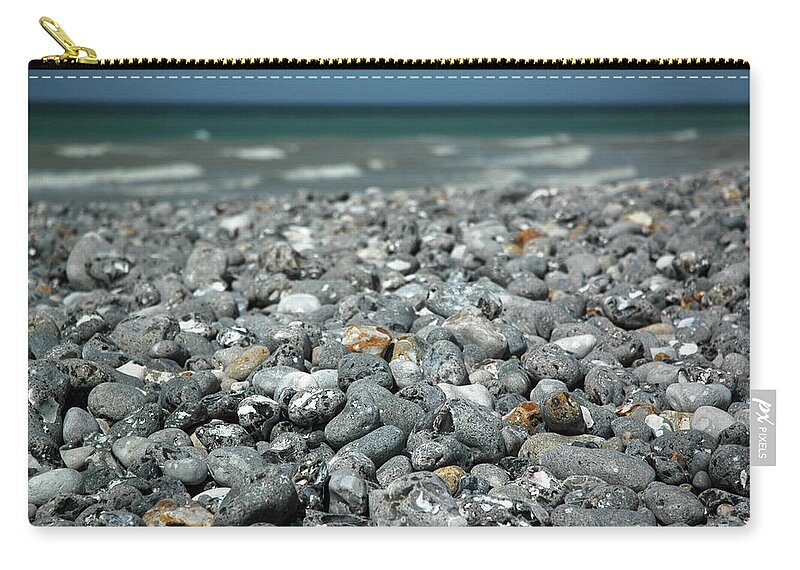 Tranquility Zip Pouch featuring the photograph Pebble Beach by Photography By Pascal Ruquier