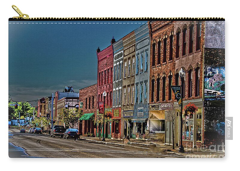 Downtiown Zip Pouch featuring the photograph Penn Yan by William Norton