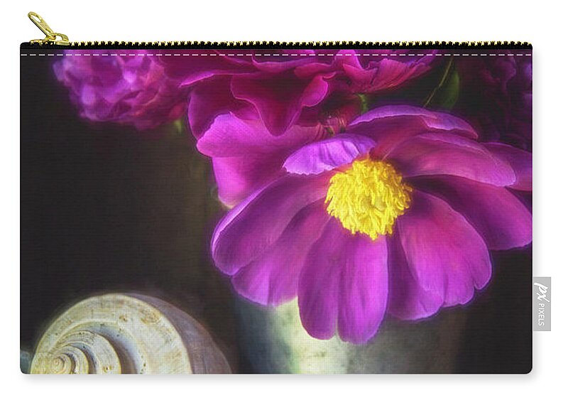 Peony Zip Pouch featuring the photograph Peony Still Life by Cindi Ressler