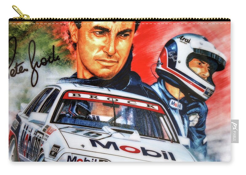 Peter Brock Carry-all Pouch featuring the digital art Peter Brock 052 by Kevin Chippindall