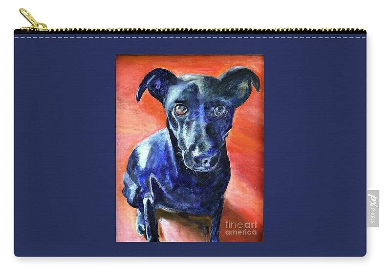 Dog Carry-all Pouch featuring the painting Peter by Kate Conaboy