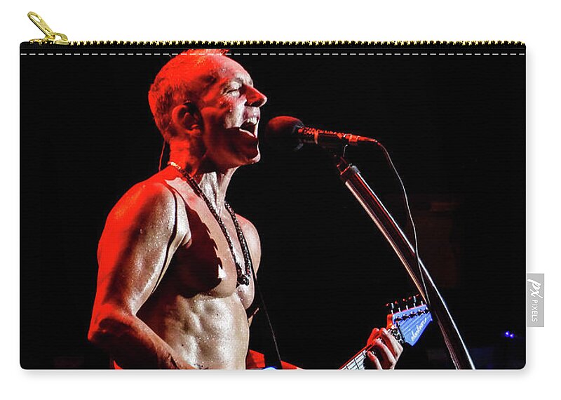 Phil Collen Zip Pouch featuring the photograph Phil Collen Def Leppard by John Hardin