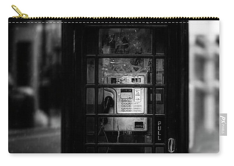 Phone Booth Zip Pouch featuring the photograph Phone Booth in London by Deborah Penland