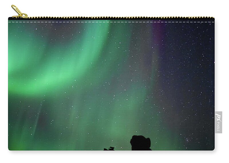 Scenics Zip Pouch featuring the photograph Photographer Catching Beautiful Light by Lars Mathisen Photography