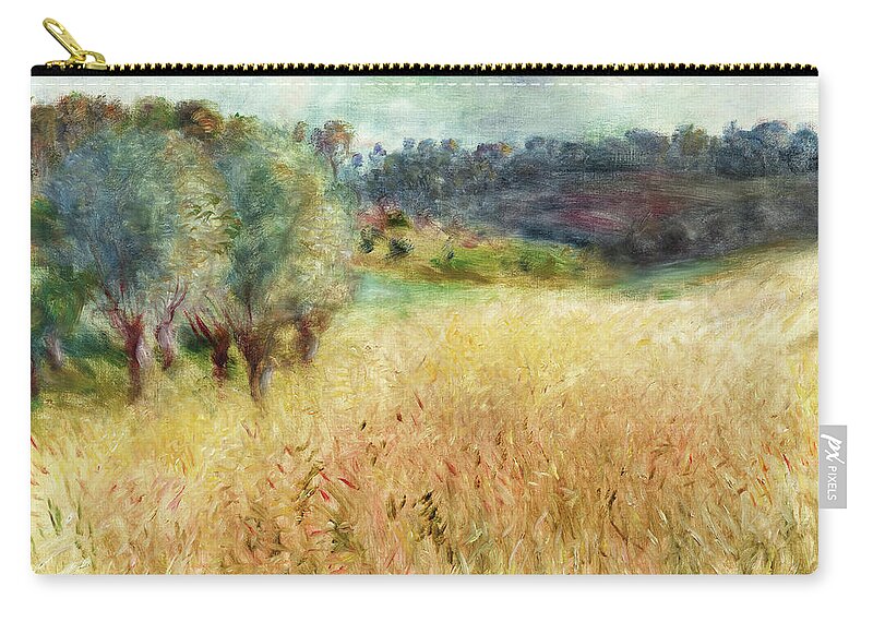 Canvas Zip Pouch featuring the painting Pierre-Auguste Renoir -Limoges, 1841-Cagnes-sur-Mer, 1919-. Wheatfield -1879-. Oil on canvas. 50.... by Pierre Auguste Renoir -1841-1919-