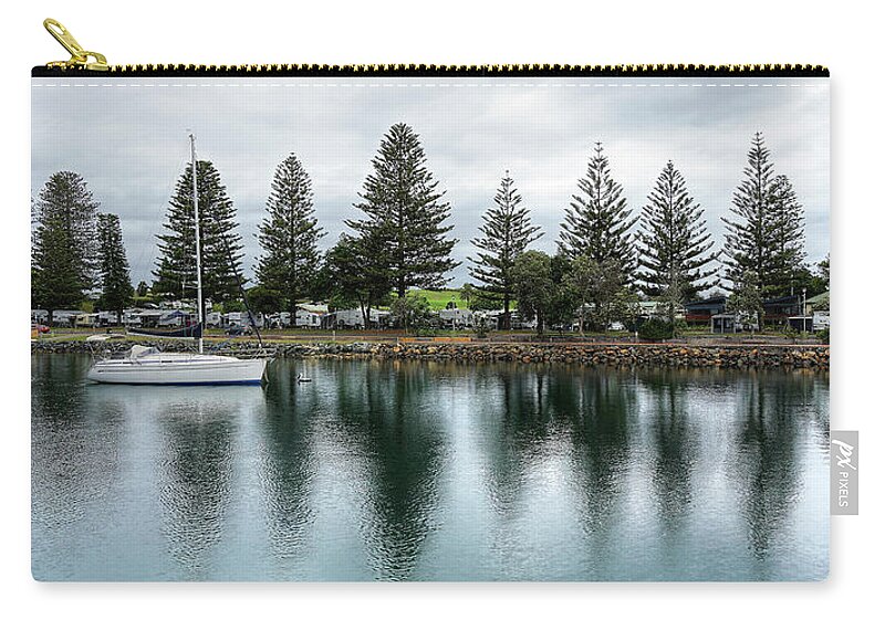 Pine Trees Forster Carry-all Pouch featuring the digital art Pine Trees Forster 877 by Kevin Chippindall