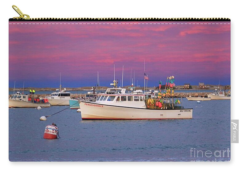 Plymouth Zip Pouch featuring the photograph Pink in Plymouth by Amazing Jules