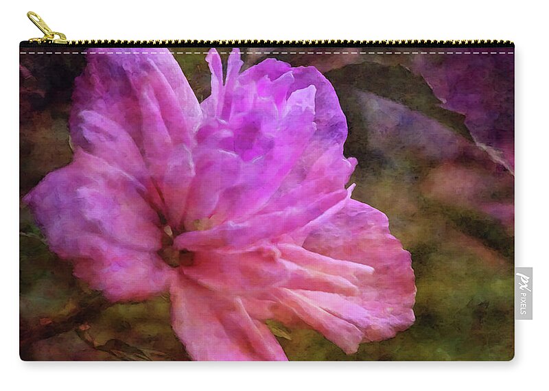 Impressionist Zip Pouch featuring the photograph Pink Rose of Sharon 4922 IDP_2 by Steven Ward