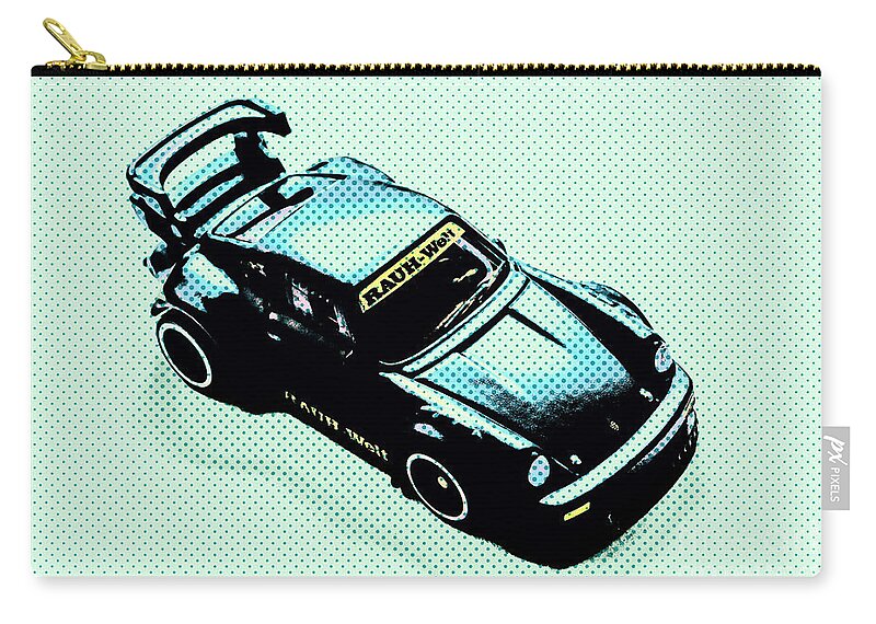 Pop Art Zip Pouch featuring the photograph Pixel Porsche by Jorgo Photography